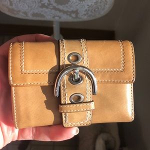 Coach wallet tan